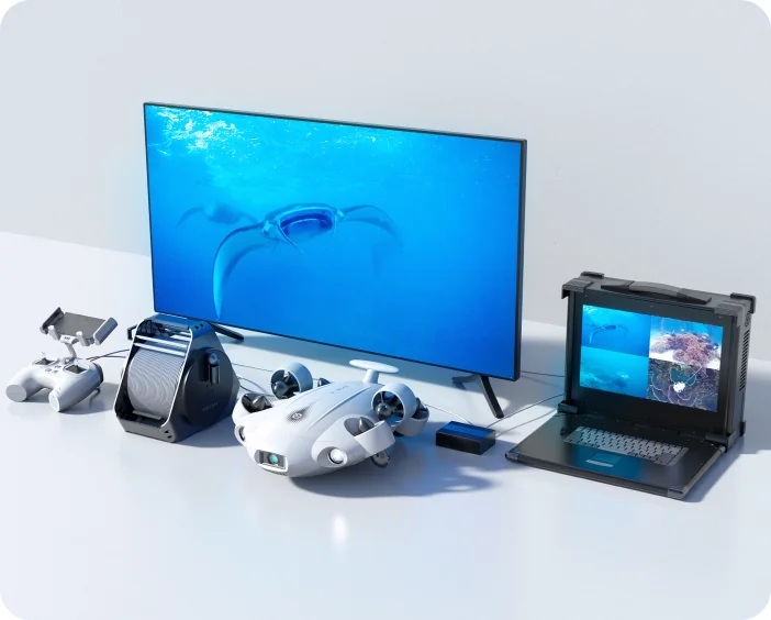 Pack Fifish V-EVO : drone, radiocommande et écran de pilotage