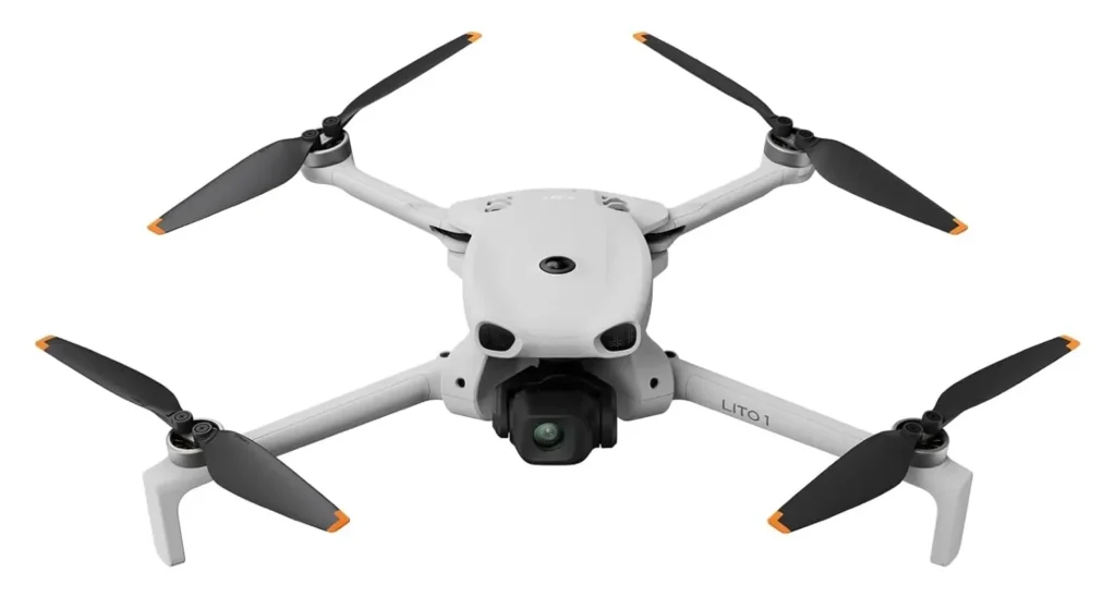 DJI Lito 1 vu de face, mini drone de 249 g avec nacelle 3 axes