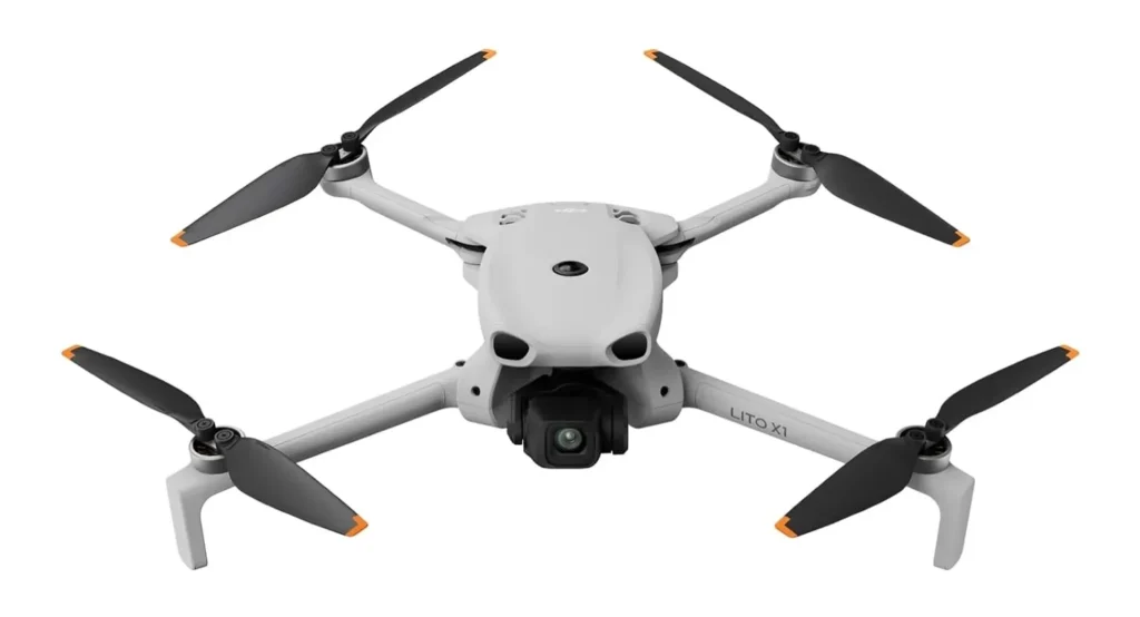 DJI Lito X1 vu de face, drone de moins de 250 g avec LiDAR frontal